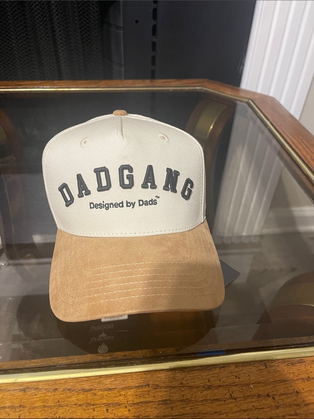 DADGANG 'Designed by Dads' Two-Tone Baseball Cap - Cream & Tan